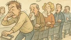 Banc: Astăzi, la supermarket, am strănutat