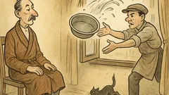 Banc: Sir își spală picioarele în lighean